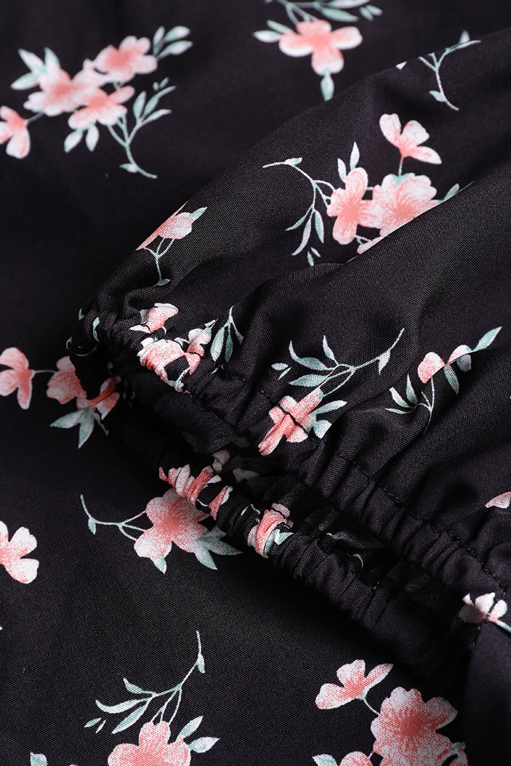 Floral Tie Front Midi Dress - Image 6