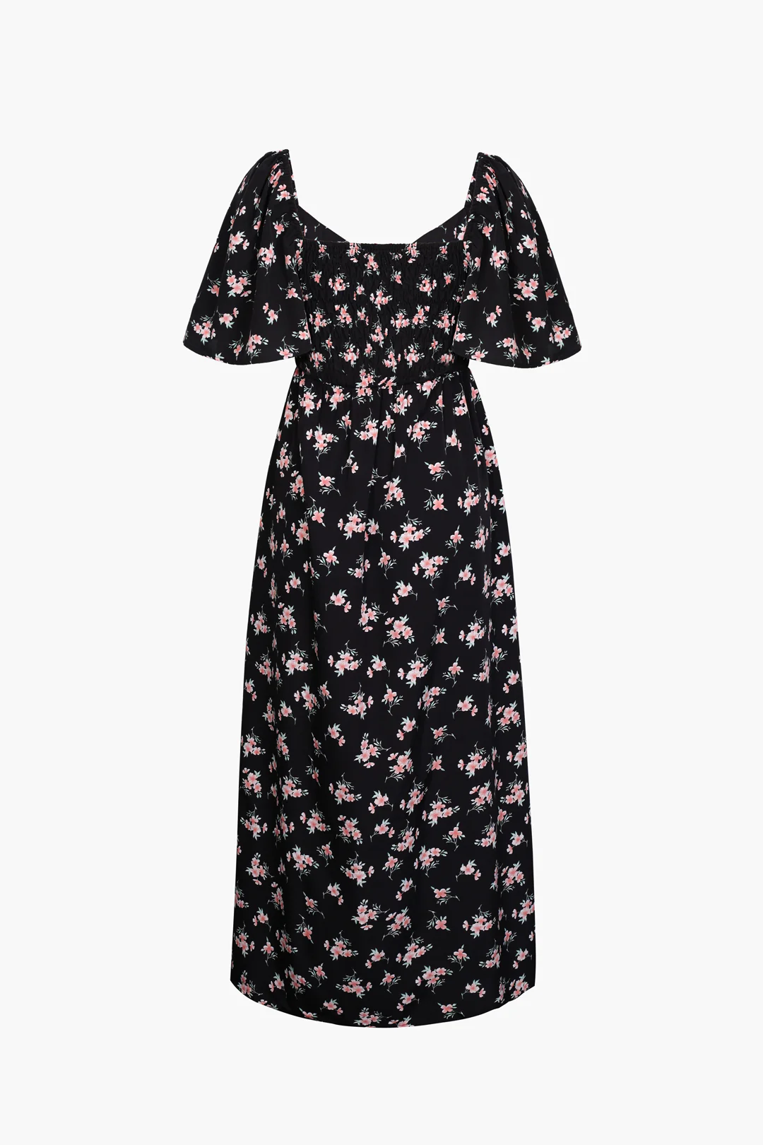 Floral Tie Front Midi Dress - Image 7