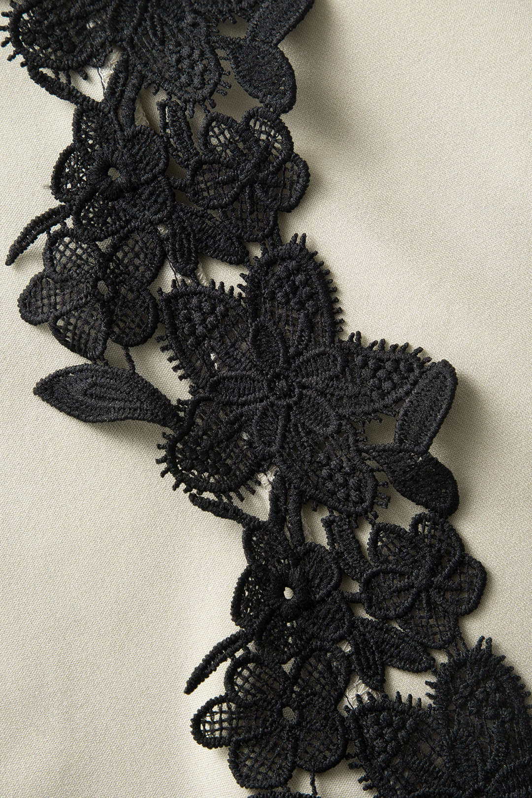 Asymmetric Lace Panel Midi Dress - Image 4