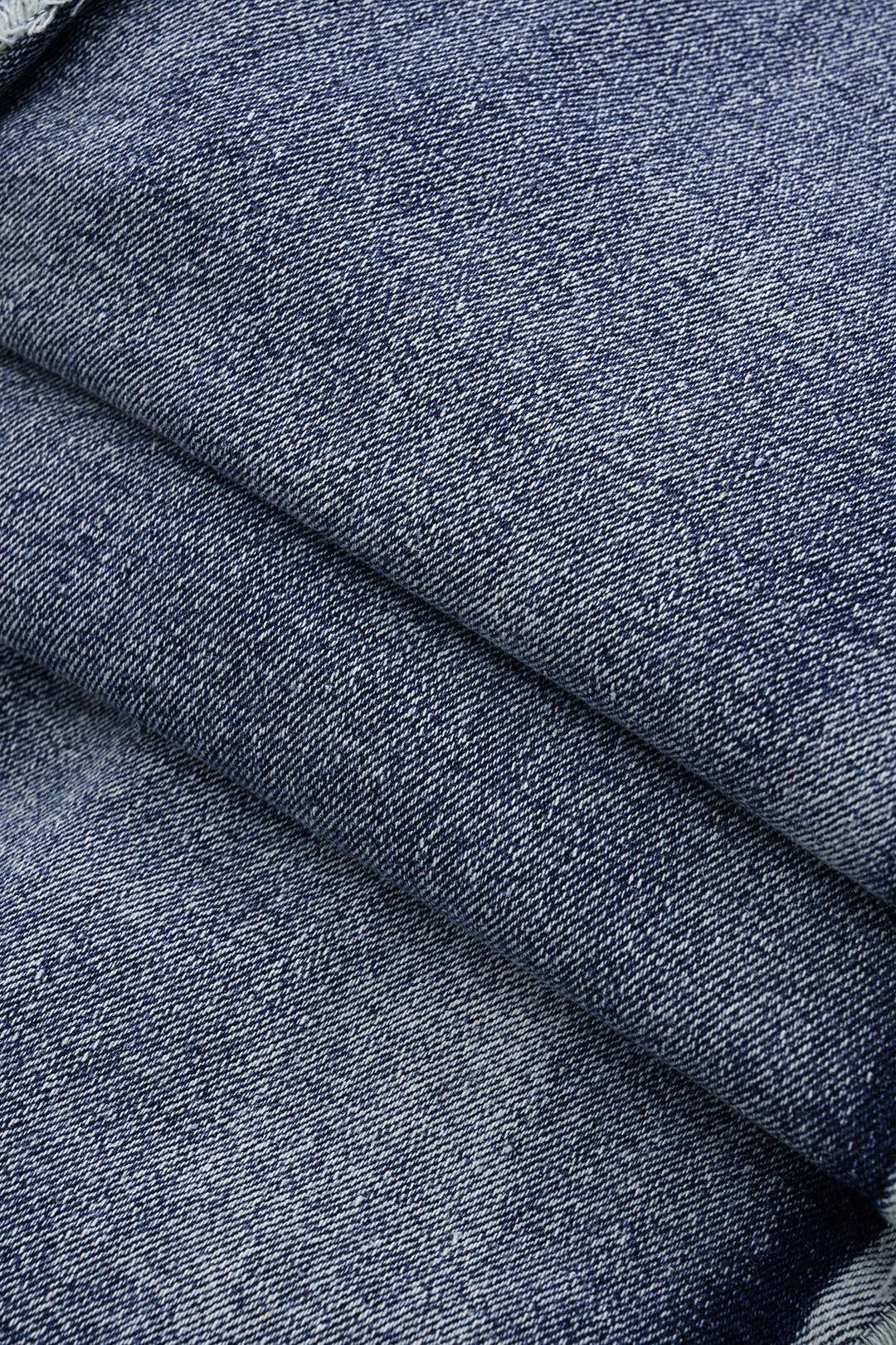 Asymmetric Frayed Denim Mini Dress - Image 5