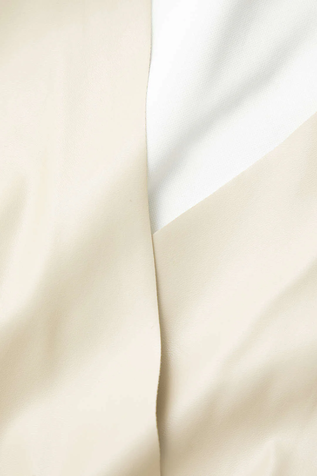 Asymmetric Faux Leather V-neck Gathered Mini Dress - Image 6