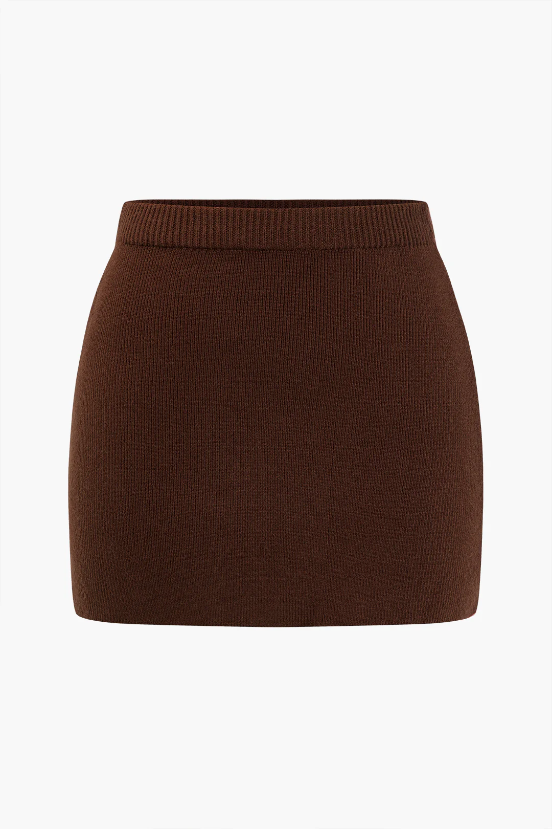 Plus Size Solid Knit Mini Skirt - Image 3
