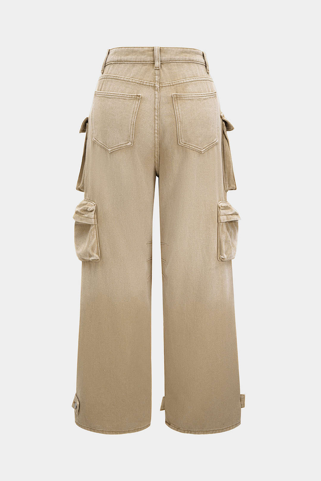 Ombre Multi Pocket Wide Leg Cargo Jeans - Image 10