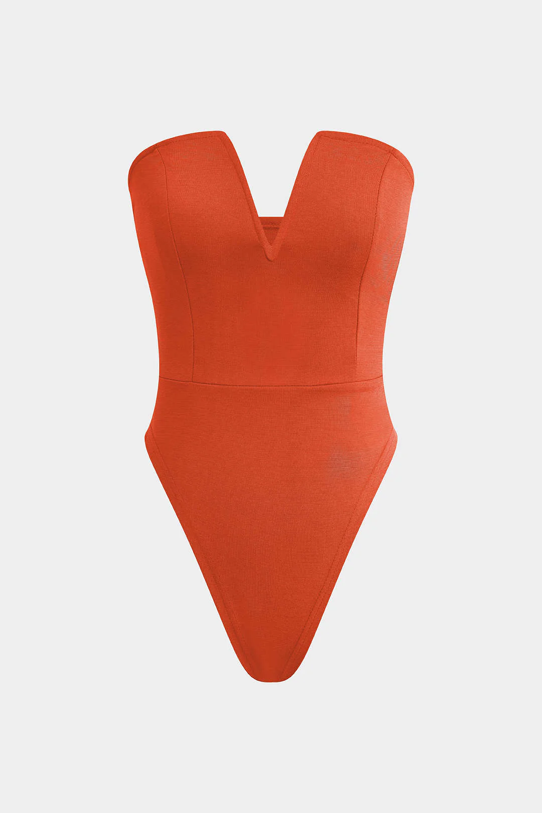 Basic V-neck Strapless Bodysuit - Image 9